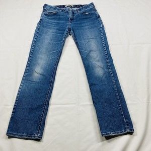 Levis Jeans Womens Size 12 525 Straight Leg Flap Pockets Perfect Waist Faded